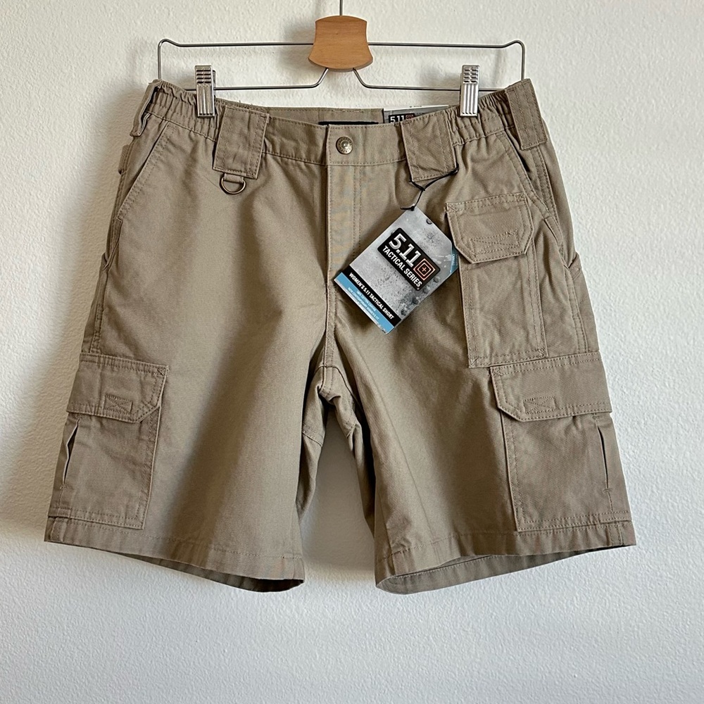 5.11 Tactical Tan / Khaki  Cotton Cargo Shorts Size 8